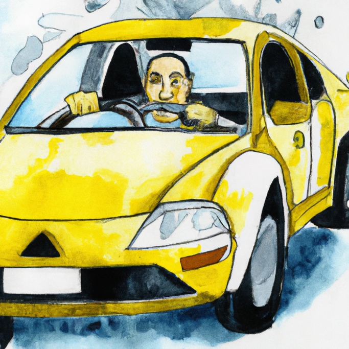 A person driving a car